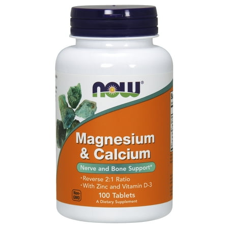 NOW Supplements, Magnesium & Calcium, 100 Tablets (The Best Calcium Magnesium Supplement)