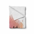 thumbnail image 2 of Love Soft Flannel Fleece Blanket, Dreamy Pastel Pinkish Colors Hearts Romantic Phrase About Love and Relationship, Cozy Plush for Indoor and Outdoor Use, 70" x 90", Peach Lilac Black, by Ambesonne, 2 of 6
