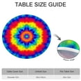 thumbnail image 6 of Rainbow Tie Dye Mandala Pattern Round Fitted Tablecloth with Elastic Edge,Dining Table Cover Waterproof,Outdoor Round Tablecloth for Camping,Dining,Indoor and Outdoor, 6 of 7