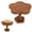 I, variant on USUERY Light Retro Lace Scallop Wood Cake Stand Wooden High Footed Cake Storage Tray