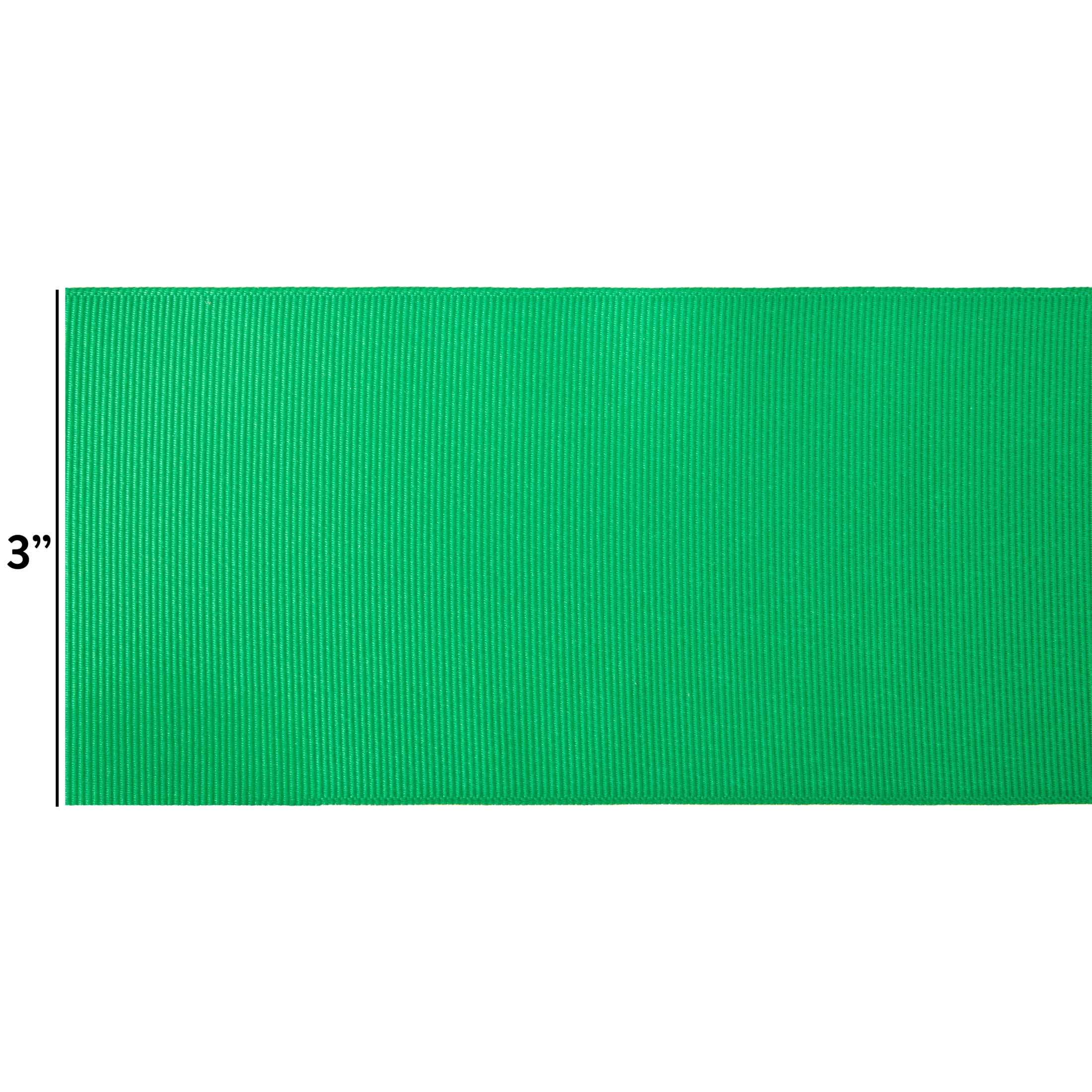 OFFRAY GROSGRAIN EMERALD 3IN X 9 FT RIBBON, FOR SEWING, CRAFTS AND GIFTING