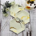thumbnail image 4 of BalsaCircle 25 Ivory 8.5" Hexagon Gold Marble Design Disposable Paper Salad Plates Wedding Tableware, 4 of 7