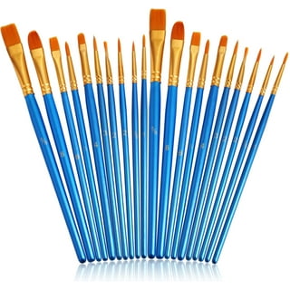 Paint Brushes Set, 4 Pack 40 Pcs Round Pointed Tip Paintbrushes Nylon Hair Artist Acrylic Paint Brushes for Acrylic Oil Watercolor, Face Nail Art