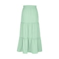 thumbnail image 6 of Brilliant Women Tops Women Solid Casual Ruched Ruffles Elastic Waist Skirts clothes under $10.00, 6 of 6