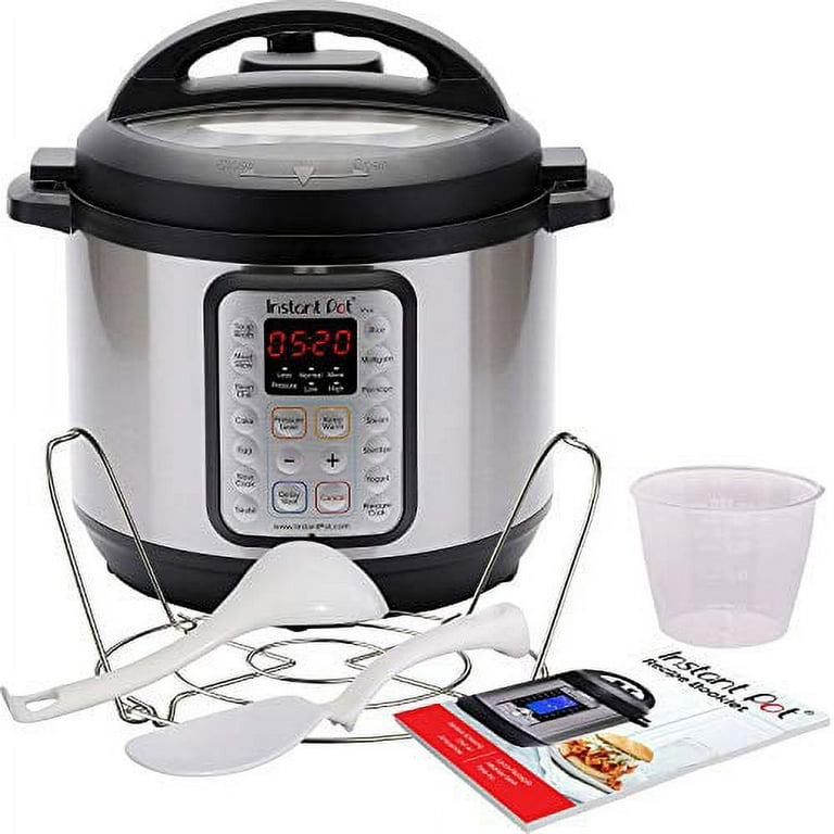 Instant Pot 8 QT Viva 9-in-1 Multi-Use Programmable Pressure Cooker with  recipe book 