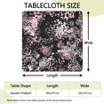 thumbnail image 2 of Black and Pink Of Leopard Print Square Fitted Tablecloth with Elastic Edge,Square Table Cover,Washable Elastic Table Cover for Home Kitchen Party Decor 36"x36", 2 of 6