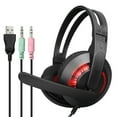 thumbnail image 2 of Red Light Effect Luminous Headset-Computer Gaming Headphones with Bass and Microphone for Enhanced Gaming Experience Headphones Valentine's Day Gitf's, 2 of 9