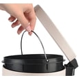thumbnail image 4 of 10" Tall Matte Blush Step Garbage Can with Removable Inner Bucket, Soft-Close Metal Waste Basket with Foot Pedal, 4 of 5