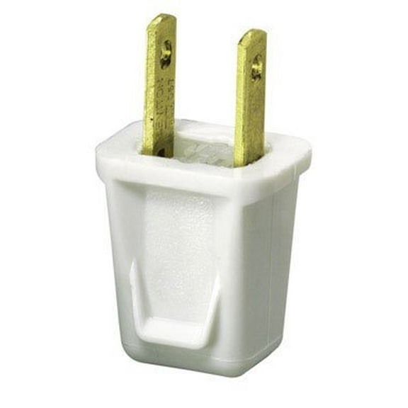Leviton C22-123-W White Residentail Grade Straight Blade Non-Polarized Plug