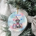 thumbnail image 3 of Happy Birthday Cute Puppy Pitbull with Cake Gifts Party Hat Ceramic Round Ornament Terrier Dog Lover Home Tree Decor - 00029, 3 of 5