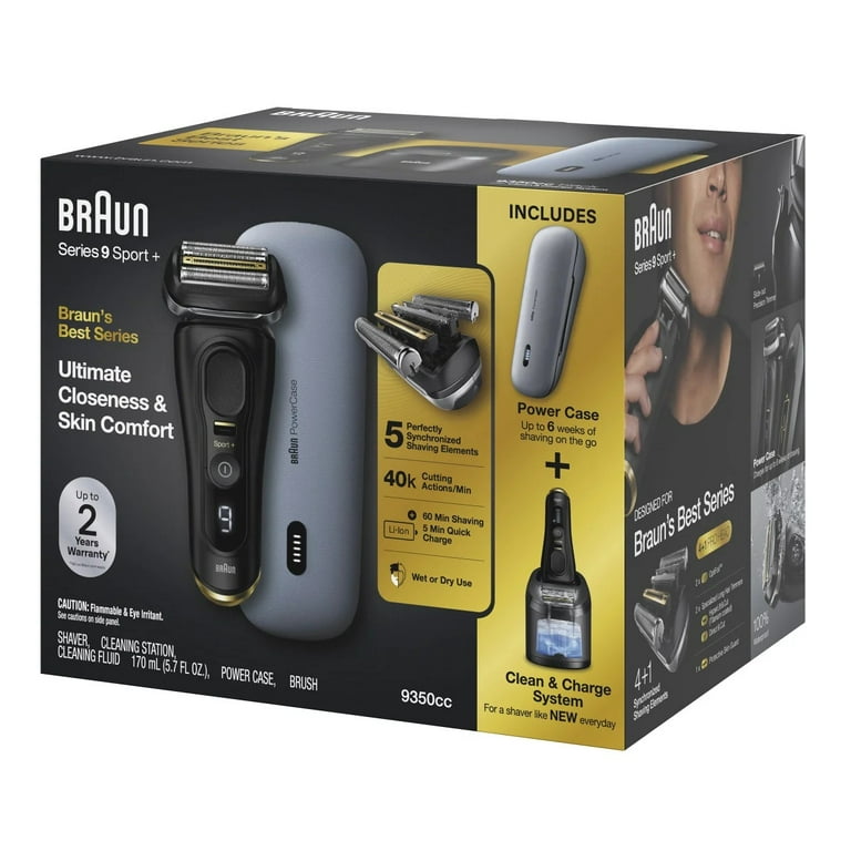 Braun Series 9 Sport + Electric Shaver with Clean & Charge