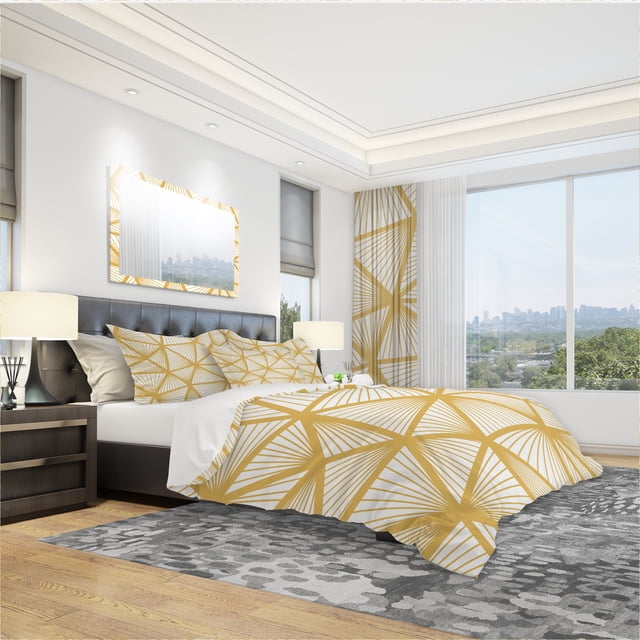 Designart 'Art Deco Geometric Decorative Pattern' Modern Bedding Set - Duvet Cover & Shams