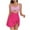 Hot Pink, variant on Birdeem Bikini Sets for Women Women Swimdress Bathing Suit Push Up Swimsuit Modest Swimwear Cutout V-Neck Cute Tie Knot Skirt Patchwork Bikini
