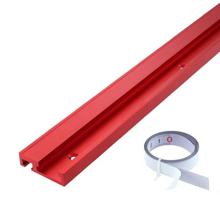 

T Slot Miter Track 45 Type Woodworking Chute Aluminum Alloy 1200mm Rail Backer Push Chute Woodworking Table Modification Red