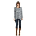 thumbnail image 3 of Time and Tru Women's Hacci Knit Tunic Top with Long Sleeves, Sizes S-XXXL, 3 of 6