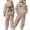 O10-Khaki, variant on Ulitacool Outfits For Girl Solid Color Cartoon Pattern Long Sleeve Tracksuit Hoodie Pants Classic Toddler Playsuit 2-3 Years White