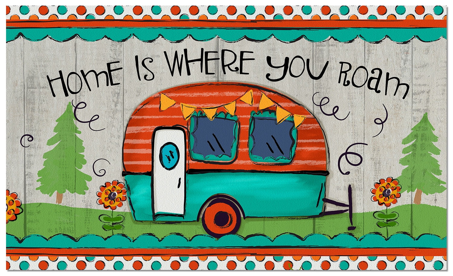 CounterArt 'Home Is Where' Decorative Indoor/Outdoor Floor Mat 29.5' by 17.75'