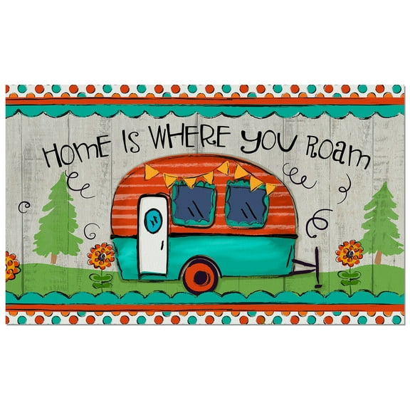 CounterArt "Home Is Where" Decorative Indoor/Outdoor Floor Mat 29.5" by 17.75"