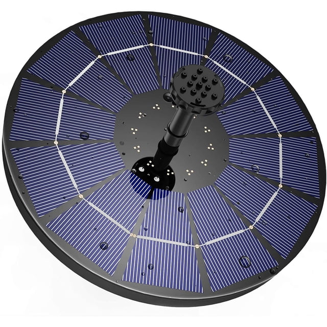 Fuente solar flotante para exteriores de 3,5 W, bomba solar para estanque con batería y 6 boquillas, ideal para baño de pájaros, acuarios y fuentes de jardín.