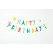 Up Up And Away, Happy Birthday Banner, 17 Pennants, Paper, 2 Strands