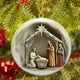 thumbnail image 4 of Adorno navideño redondo de acrílico para belén (8 cm) | Colgante transparente de color | Decoración navideña para árbol de Navidad, puerta y ventana | Regalo religioso y decoración festiva para el, 4 of 5