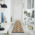 thumbnail image 4 of Yayeee Runner Rug for Bedroom 2'x6' Machine Washable Hallway Non Slip Mat, Orange Geometric, 4 of 8