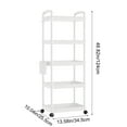 thumbnail image 3 of Gumesh 5-Tier Rolling Utility Cart | Mobile Organizer for Kitchen, Bathroom & Living Room | Storage Shelf, 3 of 6