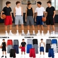 thumbnail image 2 of Brooklyn Vertical Boys' 5-Pack Athletic Mesh Basketball Shorts with Pockets, Sizes 2T-14/16, 2 of 7