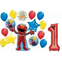 Elmo and Friends 1st Birthday Party Supplies Balloon Bouquet Decorations