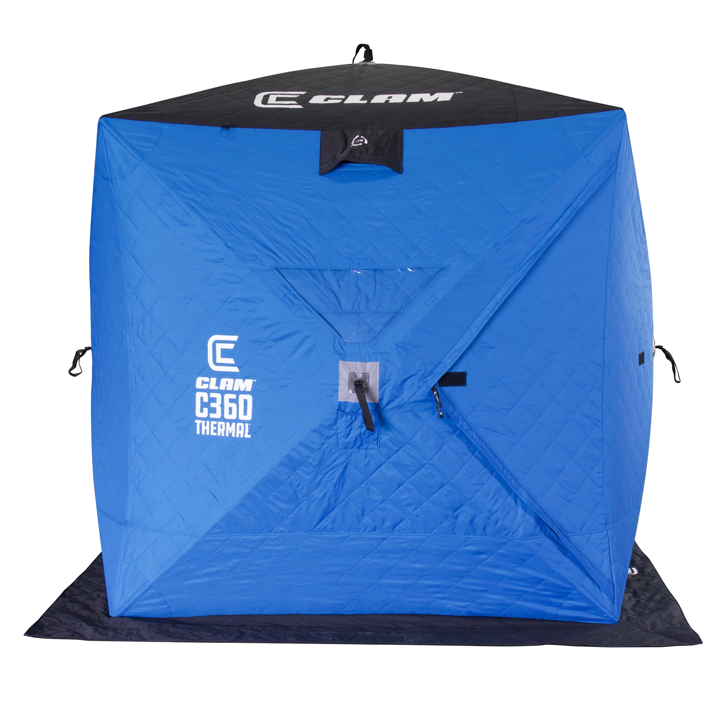 Clam 14475 C-360 Portable 6 Foot Pop Up Ice Fishing Thermal Hub Shelter Tent