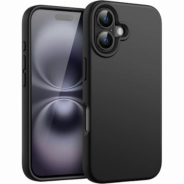 wonima11 JETech Liquid Silicone Case for iPhone 16 6.1-Inch, Silky Soft Touch Full-Body Protective Phone Case, Anti-Scratch Shockproof Cover with Microfiber Lining (Black)