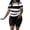 Black, variant on Two Piece Shorts Set for Women Plus Size Summer Stripe Airport Travel Outfits Casual Top and Shorts Sets Matching Clothing Vacation Outfits