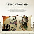 thumbnail image 4 of Yidarton Flax Pillow Halloween Pillowcase 45 * 45cm Cushion Cover Skull Pattern Pillow Case, 4 of 6