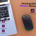 thumbnail image 2 of Labymos M40 Ultra-thin Wireless 2.4G Rechargeable Wireless Silent Ergonomic Design 3 Adjustable DPI Black, 2 of 7