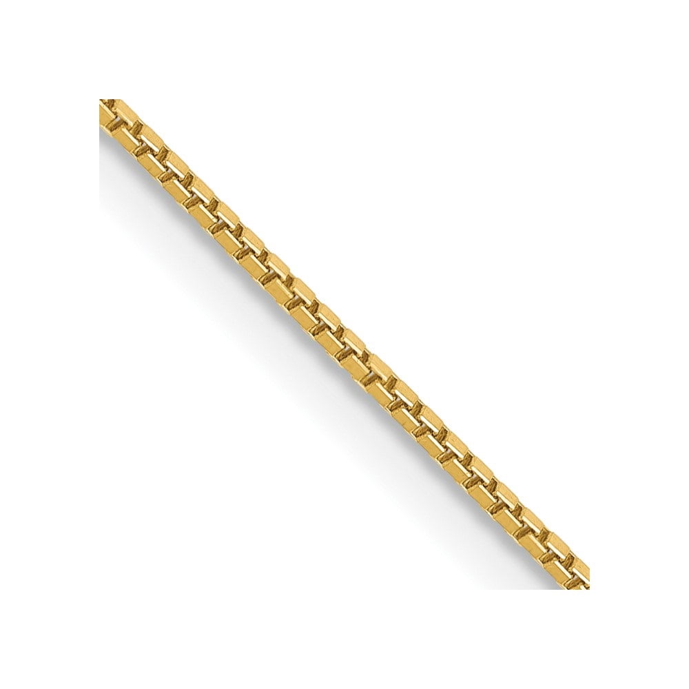Diamond2Deal 14K Jaune Gold.9mm Boîte Chain Collier for Women 20