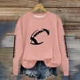 thumbnail image 2 of SwiftWear Game Day Football Sweatshirt for Women Relaxed Fit Crewneck Pullover Soft Long Sleeve Casual Wear with Athletic Print Pink, 2 of 4