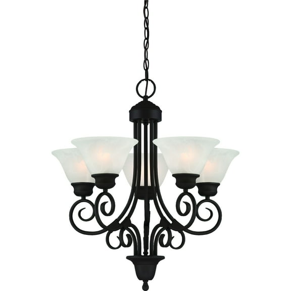 Volume Lighting  Troy 5-Light Indoor Antique Bronze Hanging Chandelier