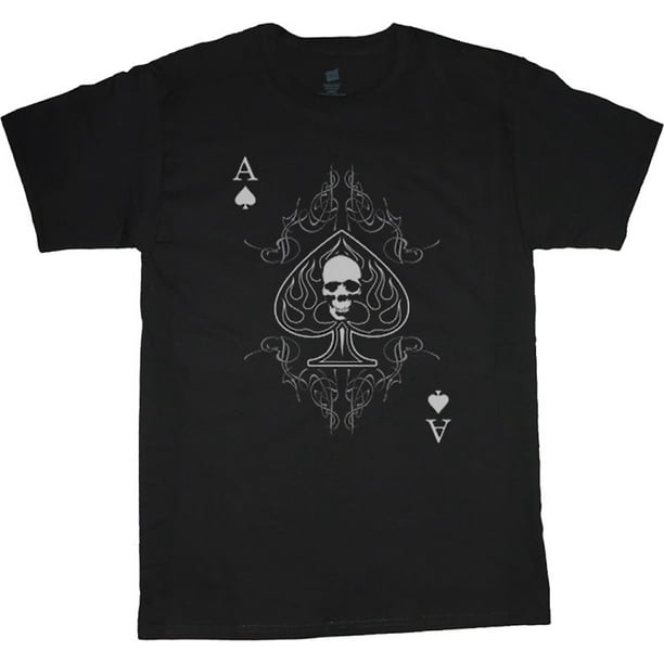 Decked Out Duds Ace of Spades Decal Decal Tshirt Men's Tee Black