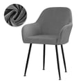 thumbnail image 2 of Funda para sillón alto elástica de vellón para comedor de hotel y hogar Funda para sillón con reposabrazos multifuncional, 2 of 6
