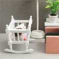 Dollhouse Baby Bed HighFidelity, Anticrack Cradle with Handrail