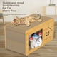 thumbnail image 3 of Tablero rascador para gatos, nido para gatos, multifuncional, de doble capa, tablero de densidad, papel corrugado, resistente a los arañazos, casa para gatos, suministros para mascotas, 3 of 5