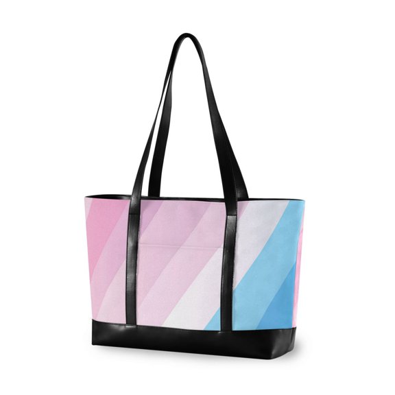 FORMRS Canvas Laptop Tote Bag for Women with 15.6" Computer Compartments Shoulder Handbag, Pink Gradient