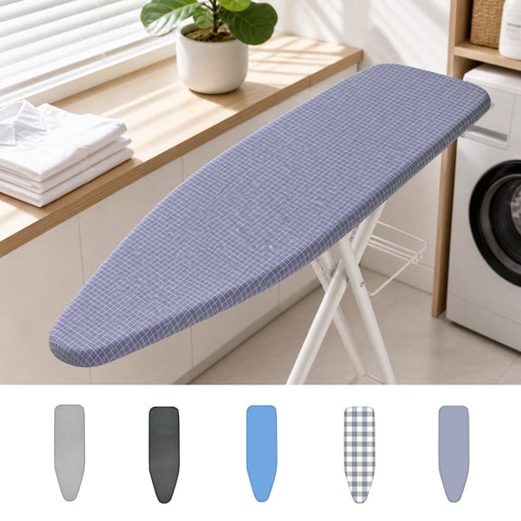 AOMXGD 47x15In Elastic Edged Thick Fabric Ironing Board Replacement Cover, Multi-Tone High Temperature Resistant Household Laundry Wrinkle Ironing Protective Cloth Slip