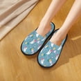 thumbnail image 5 of KLL Rabbit And Balloon Slippers for Women Men House Slip on Indoor Outdoor Bedroom Furry Fleece Lined Ladies Comfy Anti-Skid Rubber Hard Sole-Medium, 5 of 8
