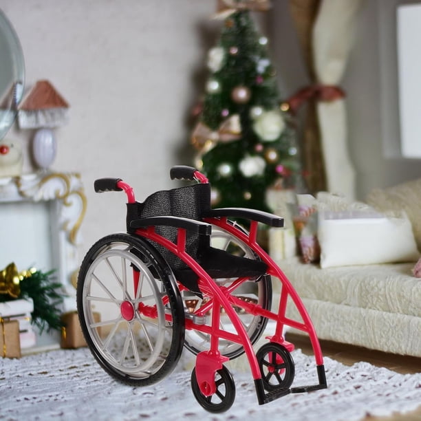 Mini silla de ruedas plegable de rehabilitación con juguete de rol de simulación