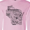 thumbnail image 4 of Inktastic Wisconsin State Word Salad Long Sleeve T-Shirt, 4 of 5