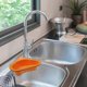 thumbnail image 4 of 4Pcs Sink Strainer Basket Food Strainers, Triangle Drain Rack Sink Storage Holder Plastic Hanging Sink Filter, 4 of 5