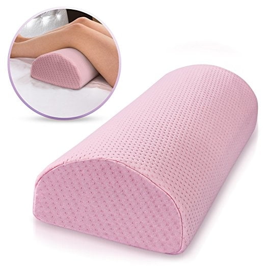 Half Moon Pillow Bolster Pain Relief Memory Foam Cushion with