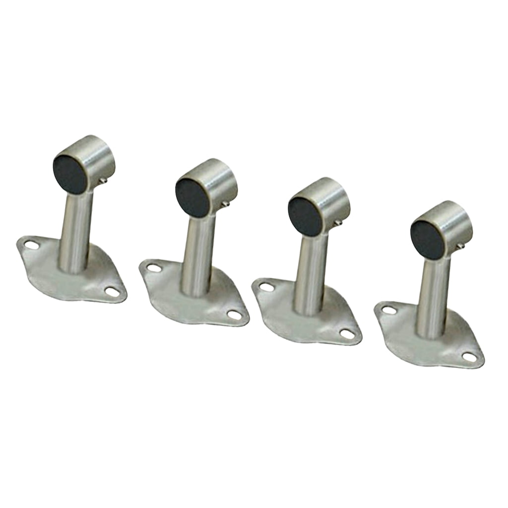 as described F Fityle 2pcs Stainless Steel Wardrobe Pipe Lever Rod Holder Socket Bracket 100mm