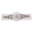 thumbnail image 2 of Liga Nupcial de Cristal Yuyangstore Liga de Encaje de Boda Blanco, 2 of 7